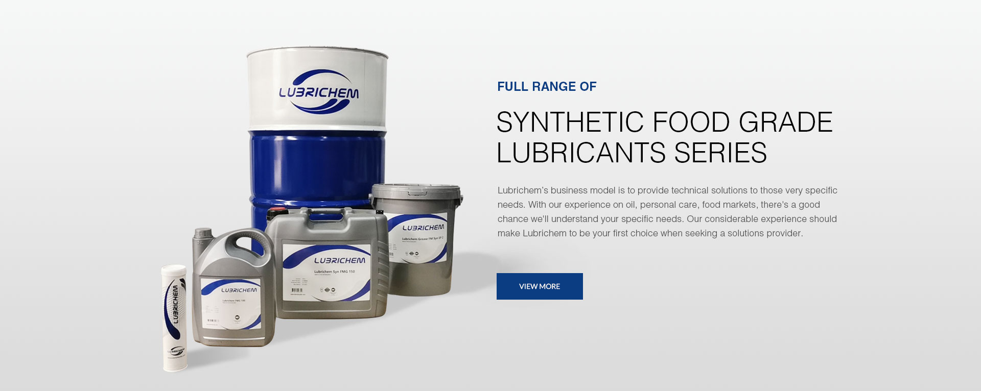 Full Range of Synthetic Food Grade lubricants series
